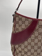 Gucci Hobo Handbag Wine Red