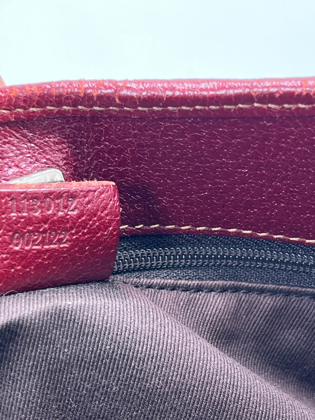 Gucci Hobo Handbag Wine Red