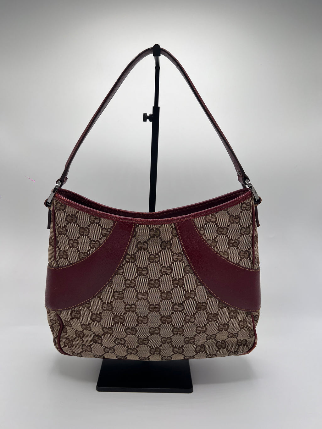 Gucci Hobo Handbag Wine Red