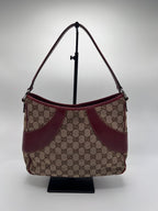 Gucci Hobo Handbag Wine Red