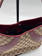 Gucci Hobo Handbag Wine Red