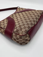Gucci Hobo Handbag Wine Red