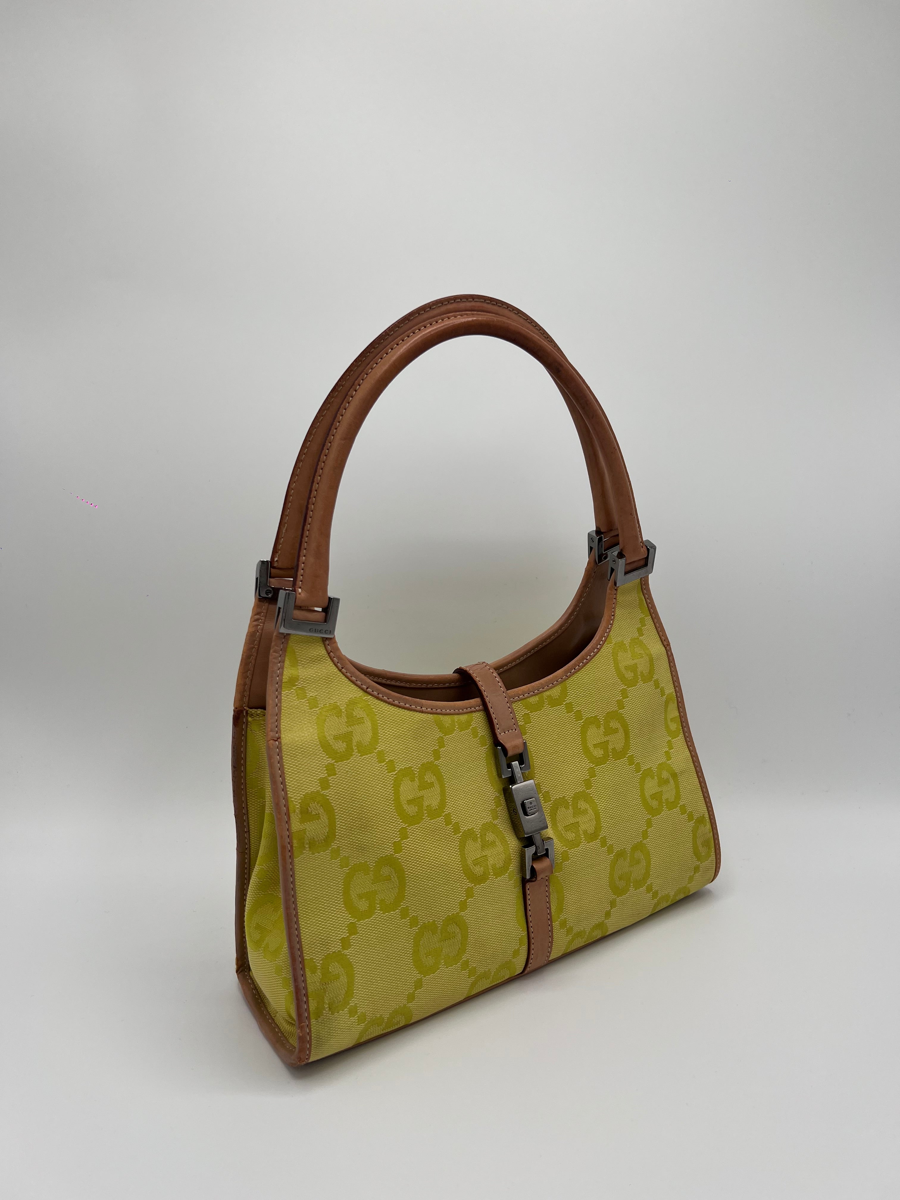 GUCCI JACKIE YELLOW HANDBAG