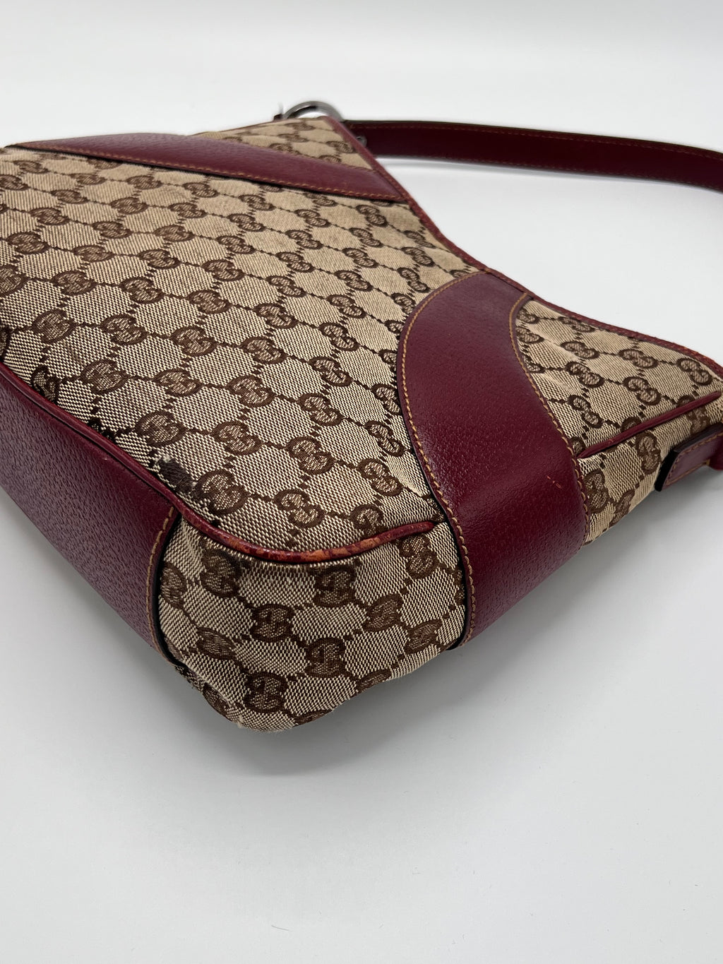 Gucci Hobo Handbag Wine Red